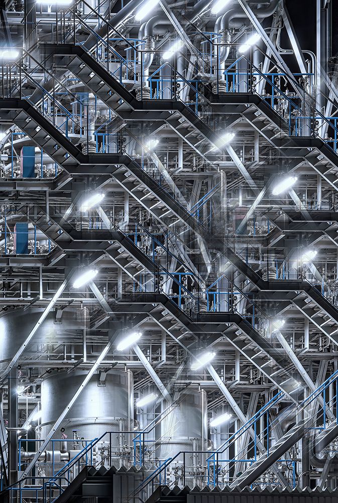 parallel stairs art print by Tomoshi Hara for $57.95 CAD