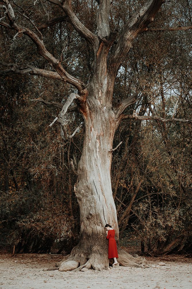 girl in a red dress art print by Dorota Gorecka for $57.95 CAD