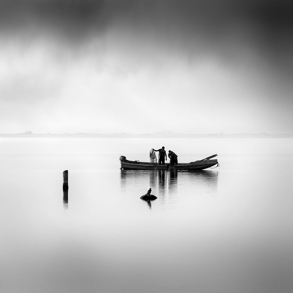 Fisherman and the Curious Bird art print by George Digalakis for $57.95 CAD