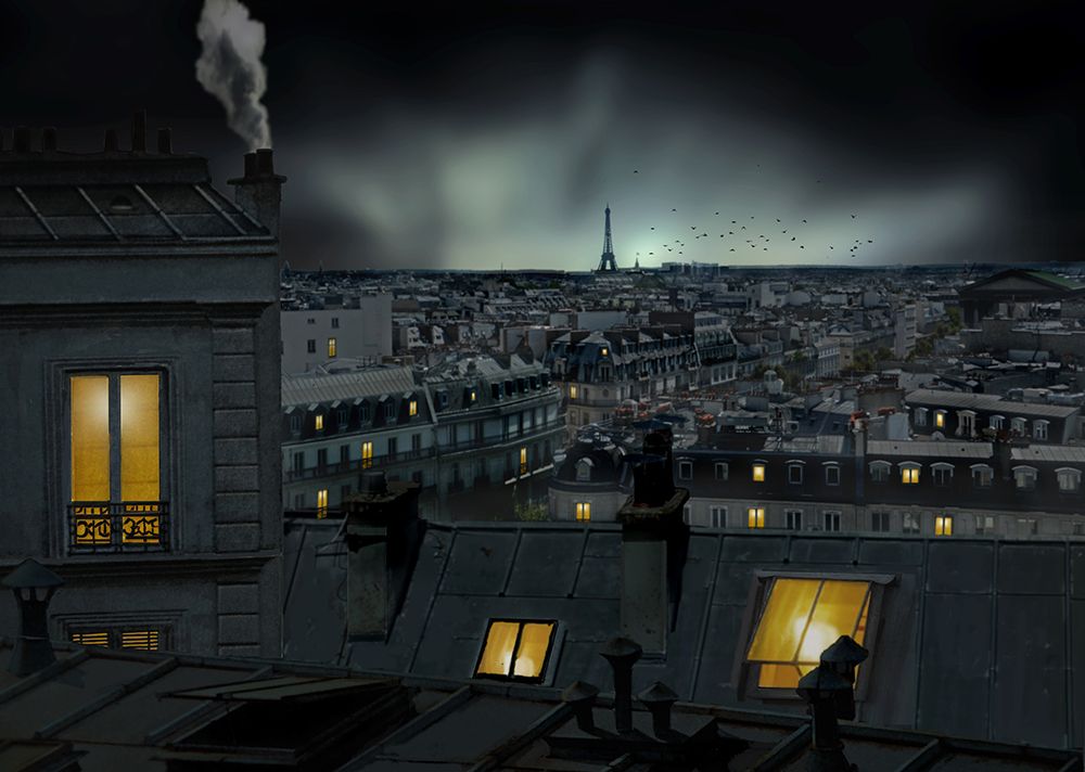 roofs of Paris art print by Pierre Bacus for $57.95 CAD