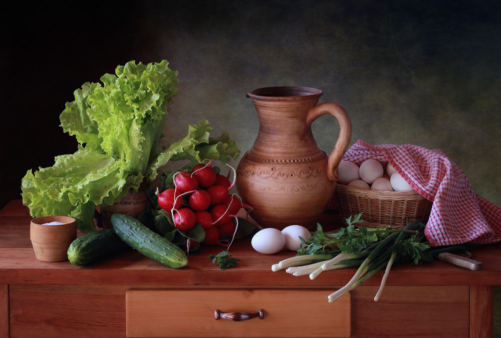 Still Life With Vegetables art print by Tatyana Skorokhod for $57.95 CAD