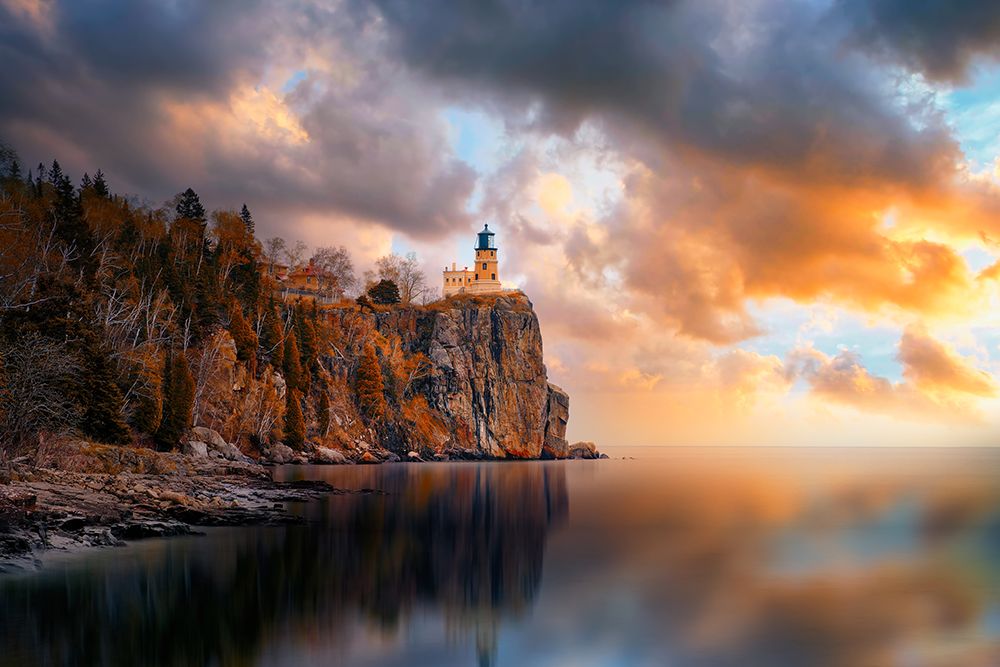 A Cloudy Day At Split Rock Lighthouse art print by Like He for $57.95 CAD