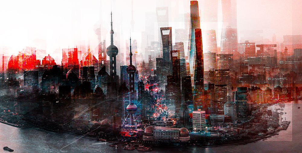 Shanghai at dawn art print by Carmine Chiriaco for $57.95 CAD