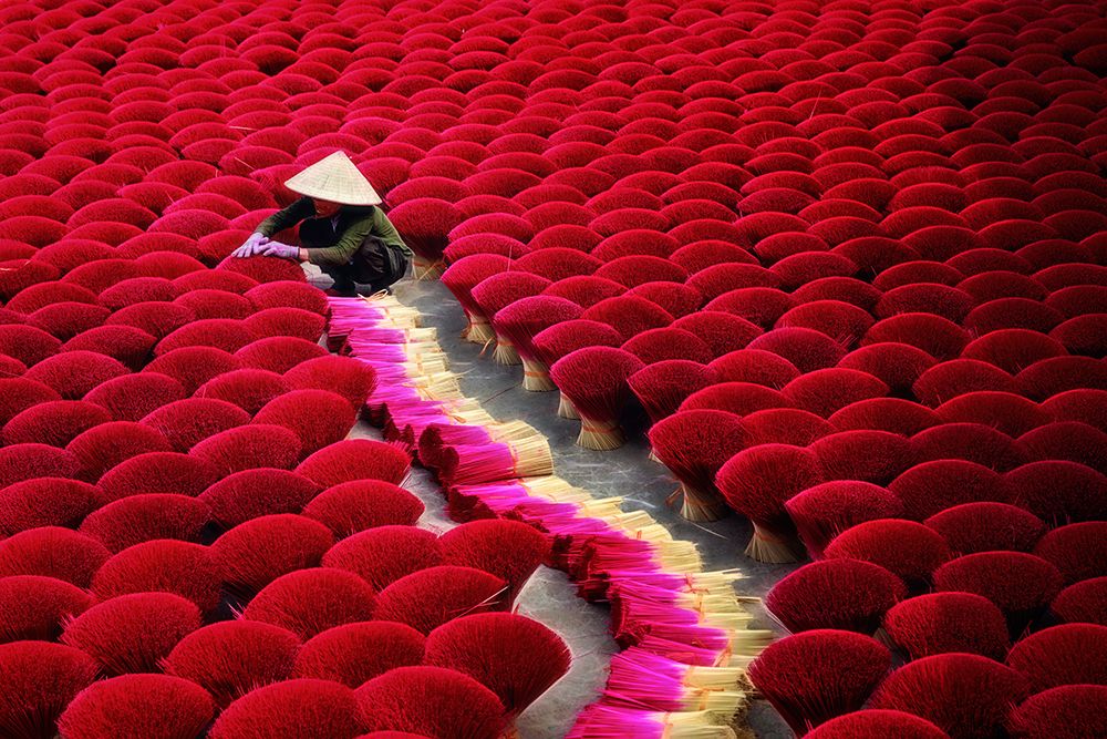 Drying incense sticks art print by Nguyen Tan Tuan for $57.95 CAD