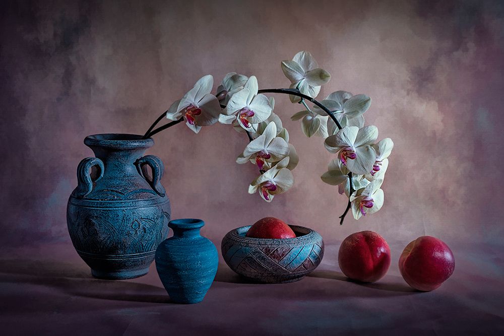 Orchid and Nectarine art print by Lydia Jacobs for $57.95 CAD