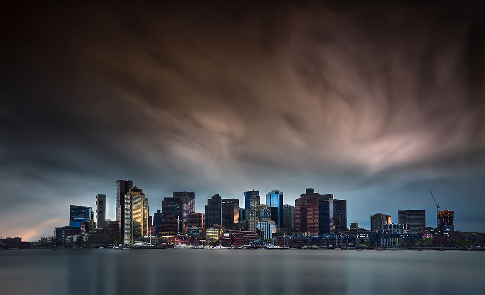 Boston Skyline art print by Miki Joven for $57.95 CAD