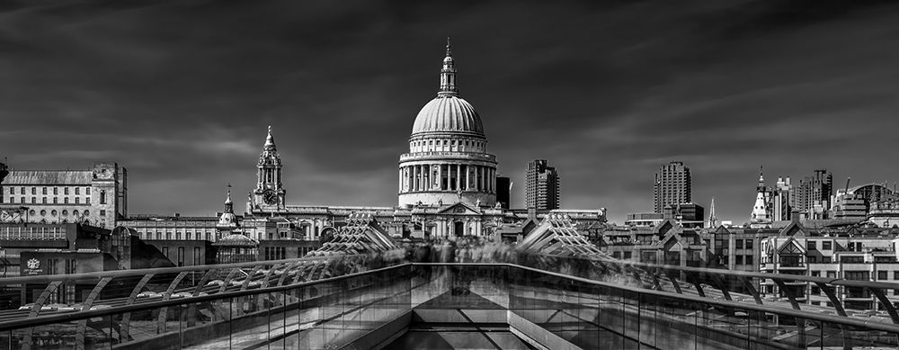 The Cathedral And The Millennium Bridge art print by Nader El Assy for $57.95 CAD