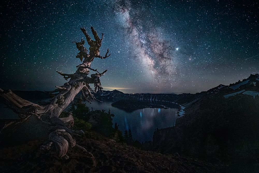 Milky Way Over Crater Lake art print by Lydia Jacobs for $57.95 CAD