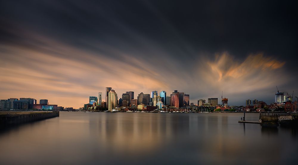 Boston Skyline art print by Miki Joven for $57.95 CAD