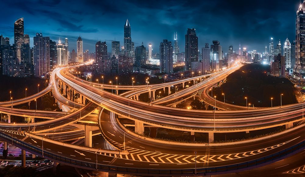 Xing Shanghai by Night art print by Javier de la for $57.95 CAD