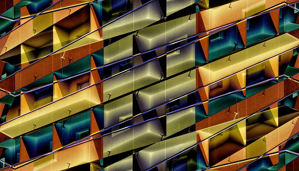 balconies in abstract art print by Jois Domont for $57.95 CAD