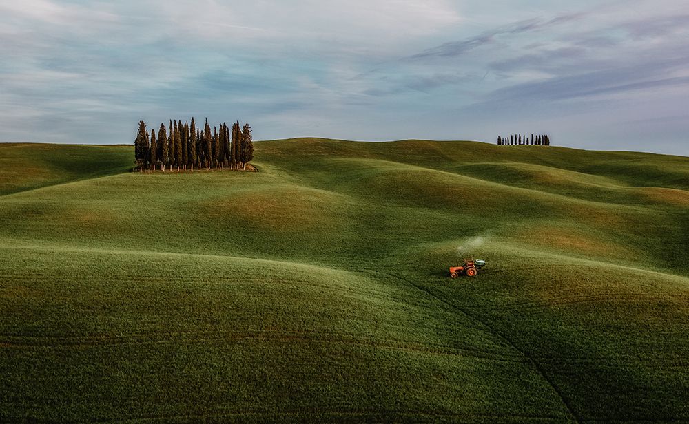 Busy tractor in Val dOrcia art print by Stefan Miron for $57.95 CAD