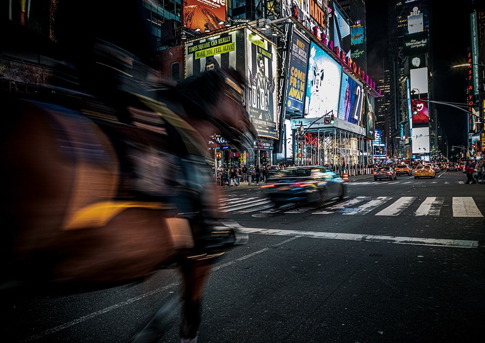 The horse that runs in Times Square art print by Marco Tagliarino for $57.95 CAD
