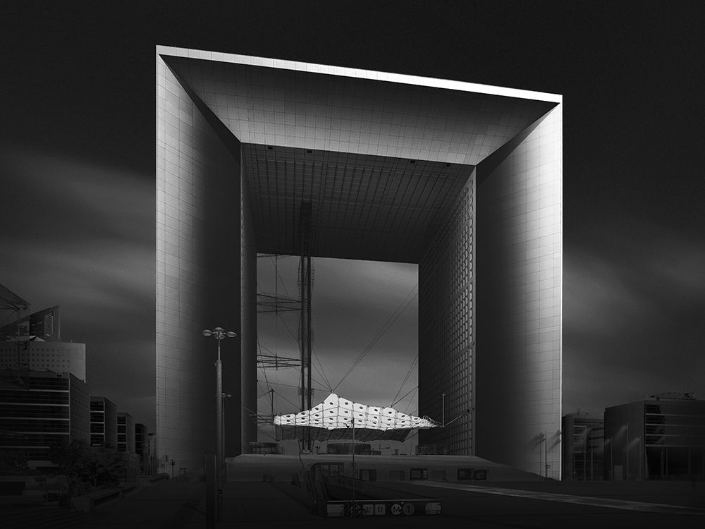 Grande Arche - Enlighted art print by Oscar Lopez for $57.95 CAD