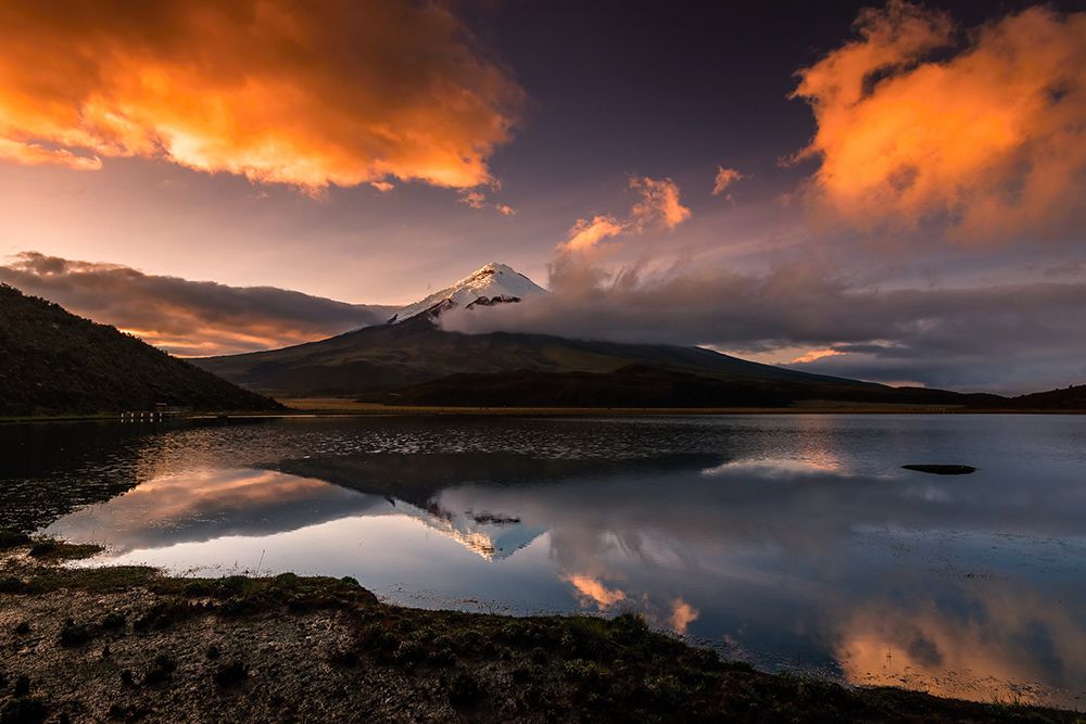 The vulcano Cotopaxi with snowy peak in the morning light art print by Petr Simon for $57.95 CAD