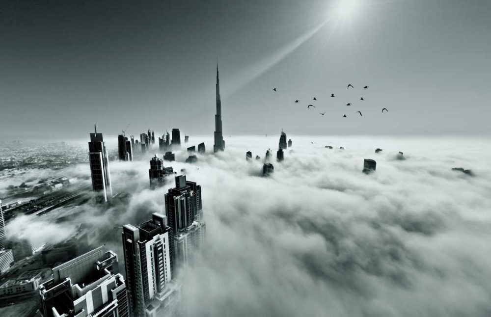 Up Up And Above art print by Naufal for $57.95 CAD