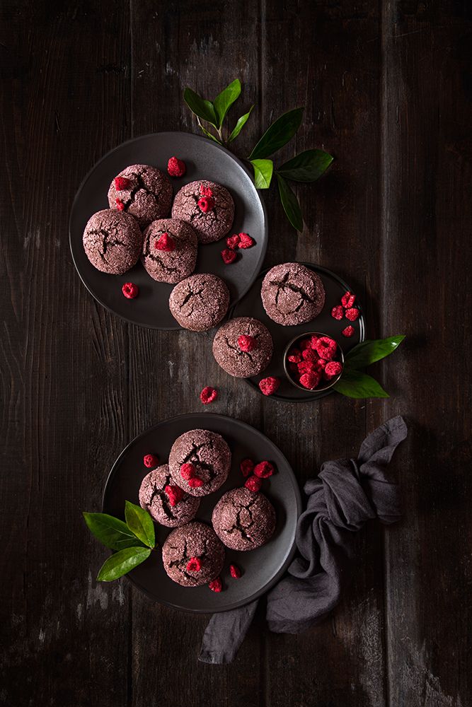 Raspberry Chocolate Crinkle Cookies art print by Diana Popescu for $57.95 CAD