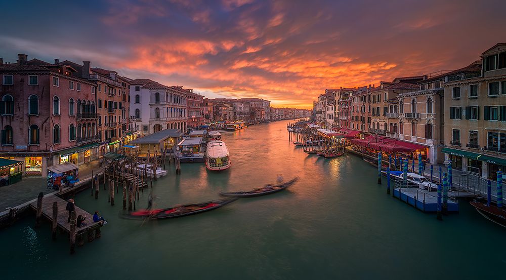 Grand Canal At Sunset -View From The Rialto Bridge -Venice . art print by Anton Calpagiu for $57.95 CAD