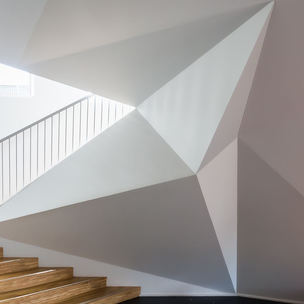 Origami hall art print by Luc Vangindertael for $57.95 CAD