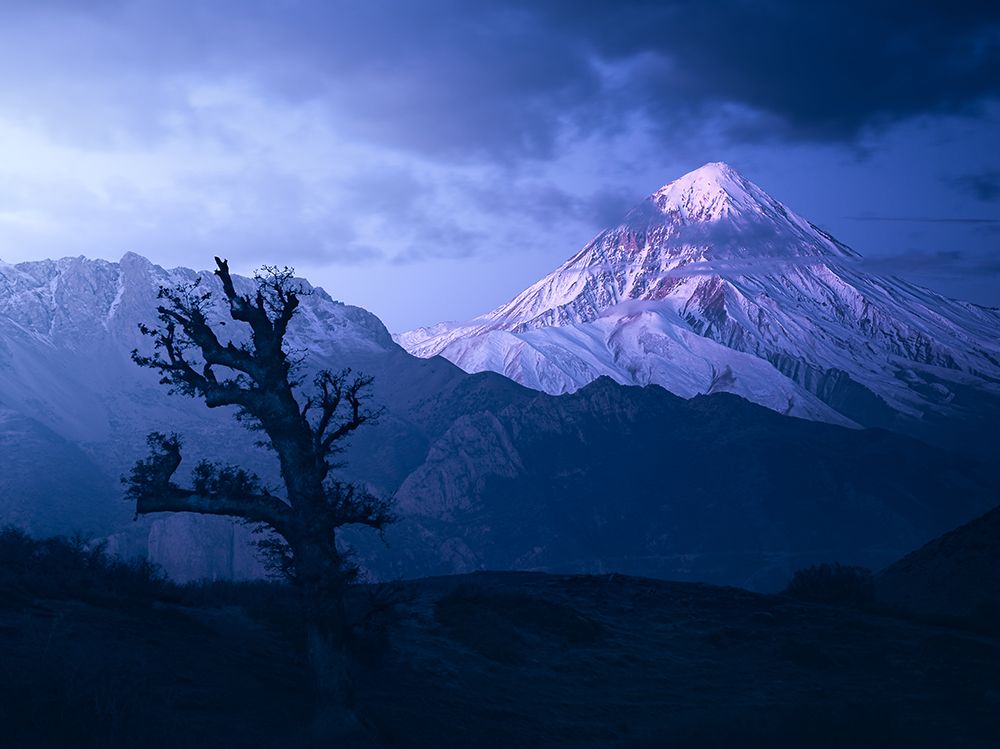 Mount Damavand in Blue Moments art print by Majid Behzad for $57.95 CAD