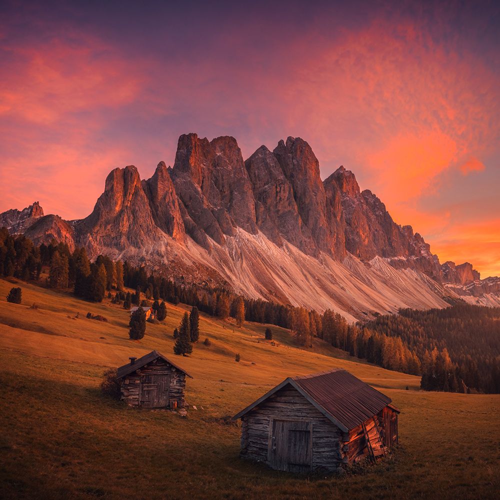 Cabins In The Dolomites art print by Federico Penta for $57.95 CAD