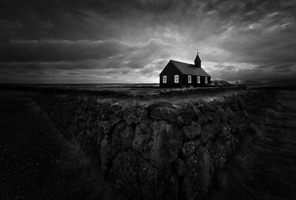 Iceland Black Church art print by Larry Deng for $57.95 CAD
