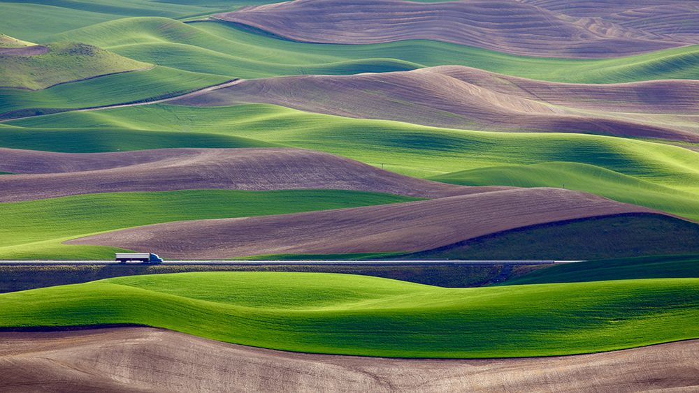 Driving In The Wheat Field At Palouse art print by Danny Gao for $57.95 CAD