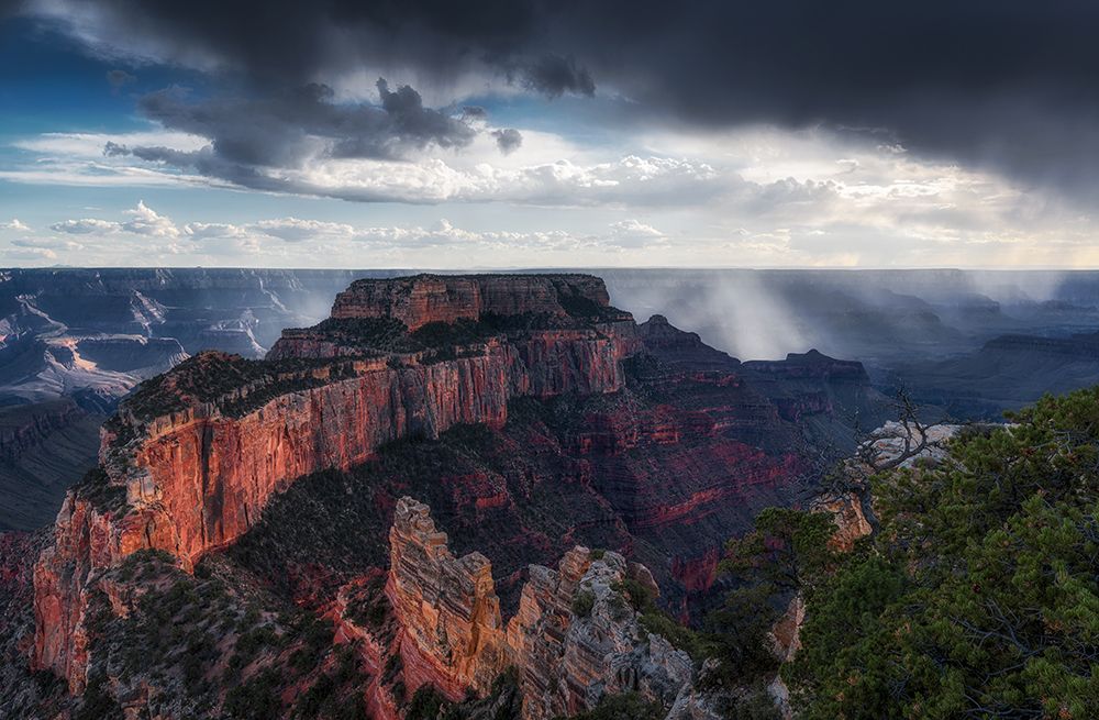 Scattered Showers At Grand Canyon art print by Aidong Ning for $57.95 CAD