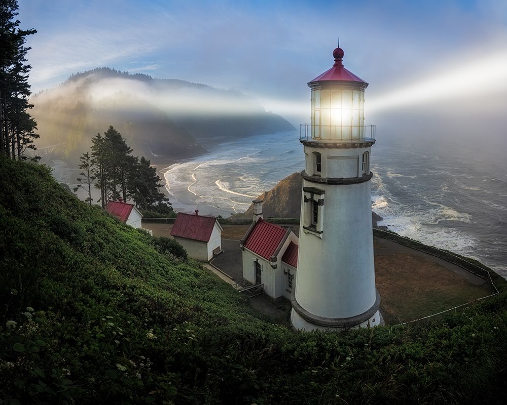 Heceta Head Lighthouse art print by Ron Langager for $57.95 CAD