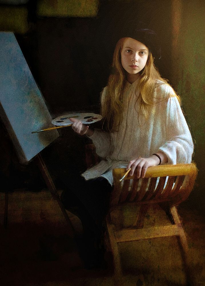 Young painter art print by kenp for $57.95 CAD