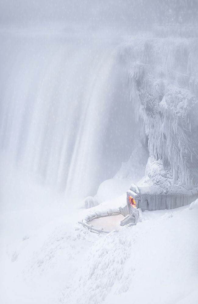Niagara Falls in winter art print by Larry Deng for $57.95 CAD