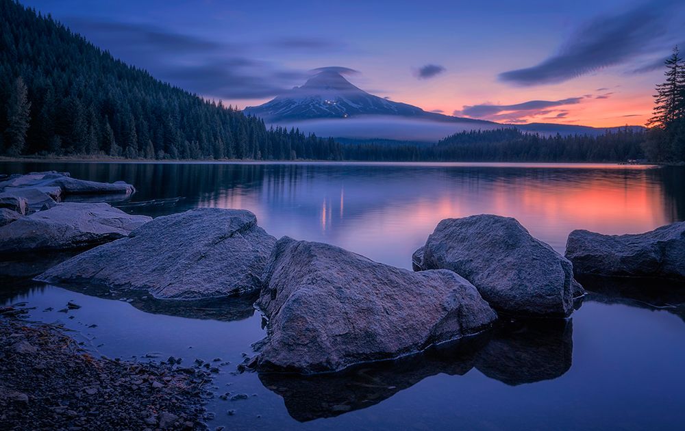 Twilight At Trillium Lake art print by Lydia Jacobs for $57.95 CAD