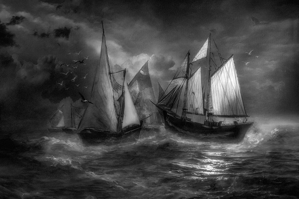 ...Ships In Stormy Waters... art print by Charlaine Gerber for $57.95 CAD