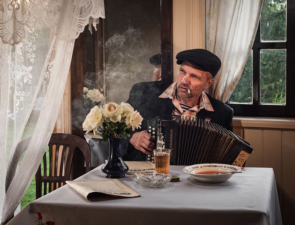 At Table art print by Viktor Cherkasov for $57.95 CAD