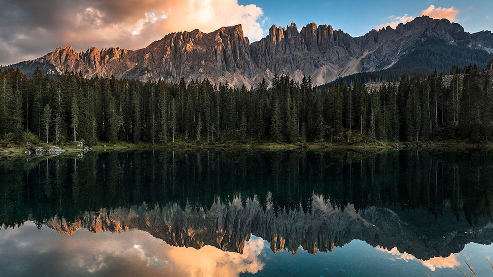 Sunset At Lake Carezza art print by Aguaneigra for $57.95 CAD