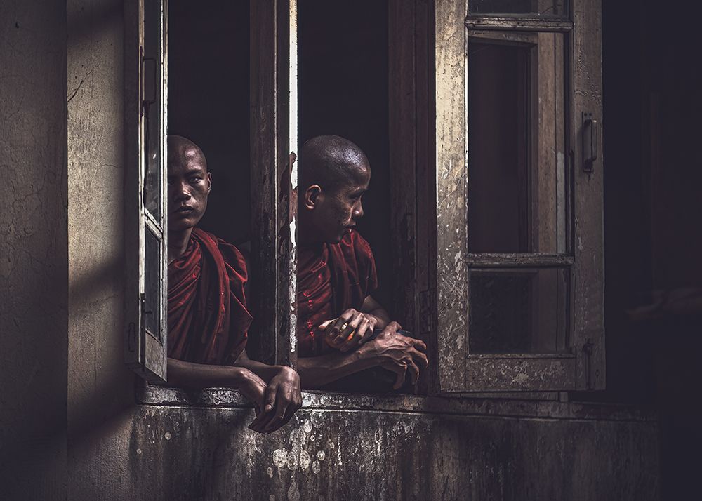 Novice at window art print by Marco Tagliarino for $57.95 CAD