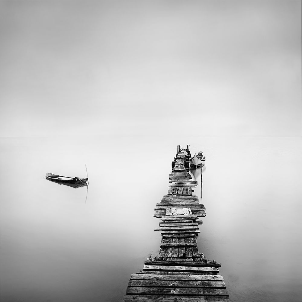 Old Pier and Sunken Boat art print by George Digalakis for $57.95 CAD