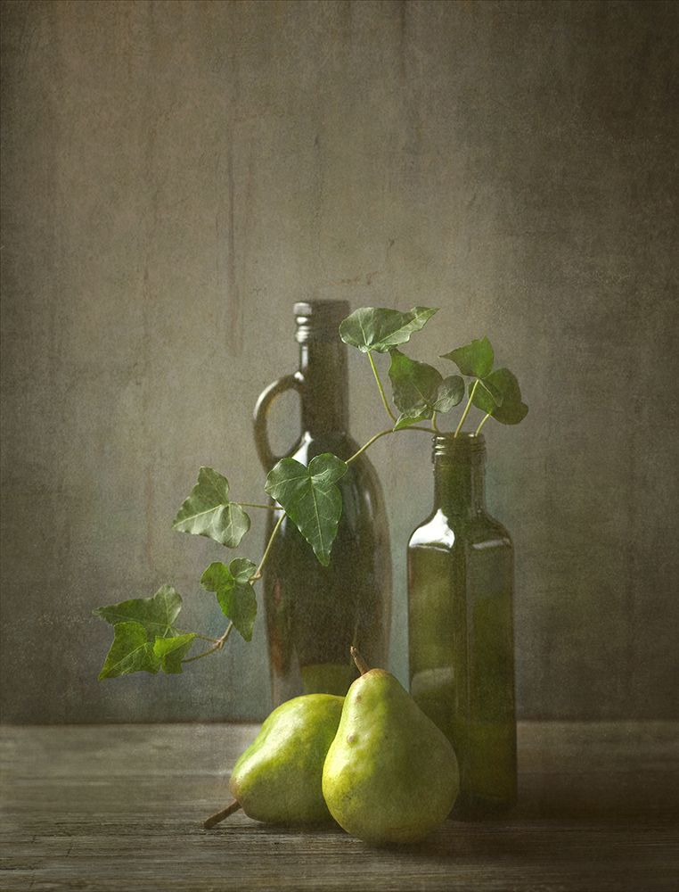 Pears And Bottles art print by Catherine W. for $57.95 CAD
