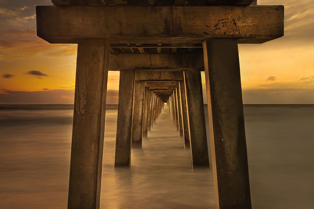 Sunset Under The Pier art print by James Cai for $57.95 CAD
