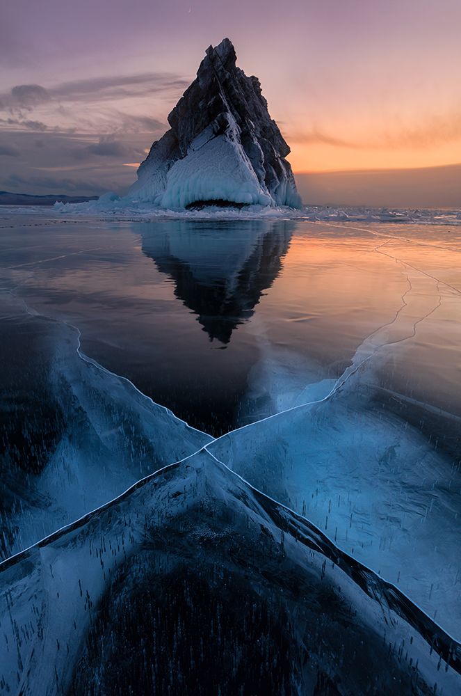 The geometry of the lake Baikal art print by Valeriy Shcherbina for $57.95 CAD