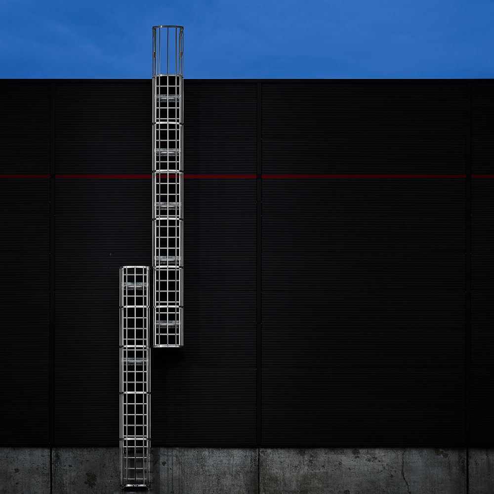Industrial Red Line art print by Wim Schuurmans for $57.95 CAD