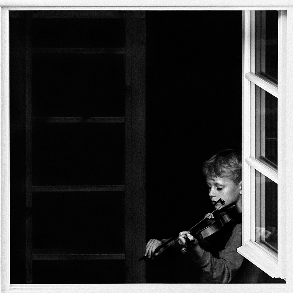 Violinist In The Window art print by Alexander Jikharev for $57.95 CAD