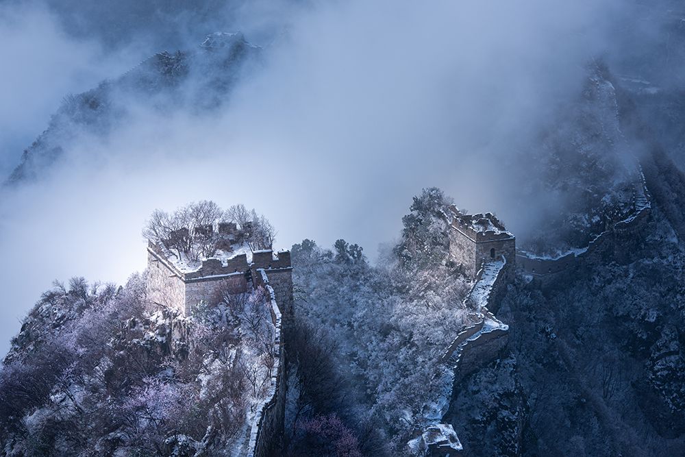 Peach Blossom Snow Of The Great Wall art print by Simoon for $57.95 CAD