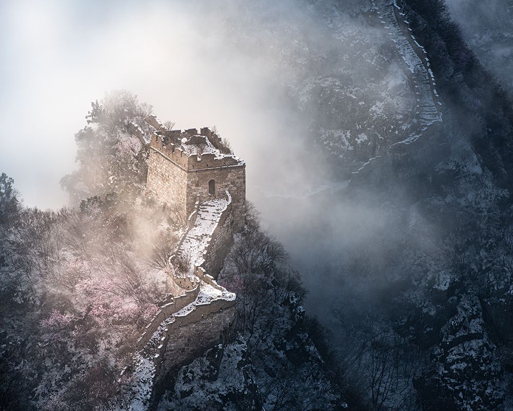 Peach blossom snow of the Great Wall art print by Simoon for $57.95 CAD