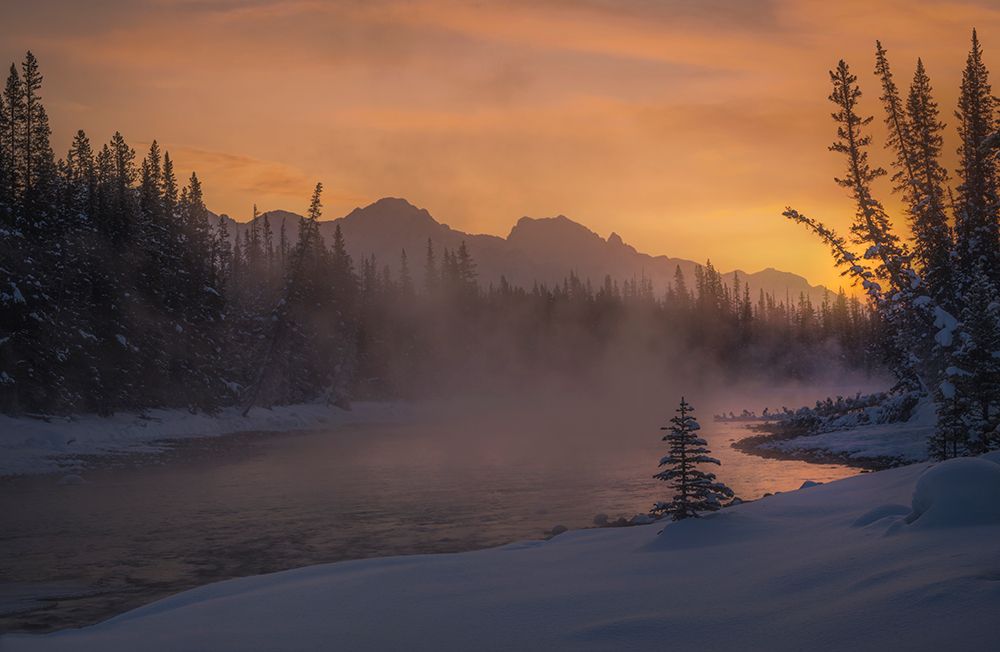 Misty Daybreak art print by James S. Chia for $57.95 CAD
