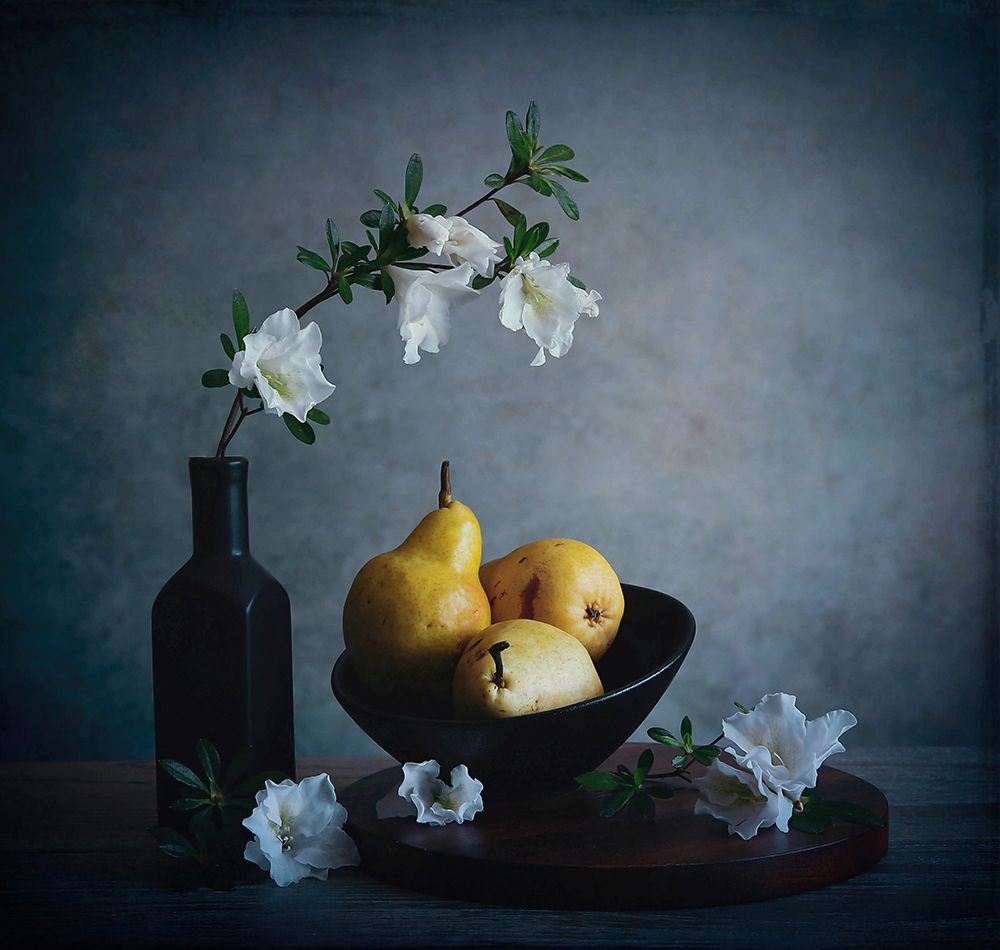 Pears A Flowers art print by Fangping Zhou for $57.95 CAD