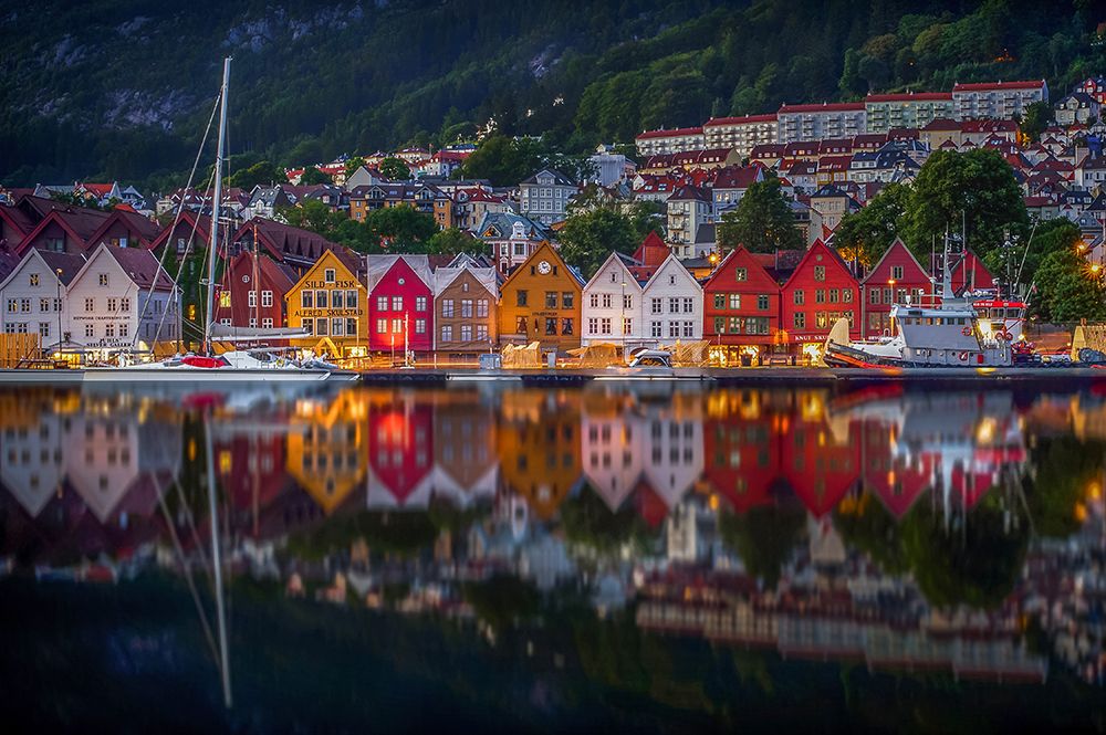 Colourful Bergen art print by Rana Jabeen for $57.95 CAD