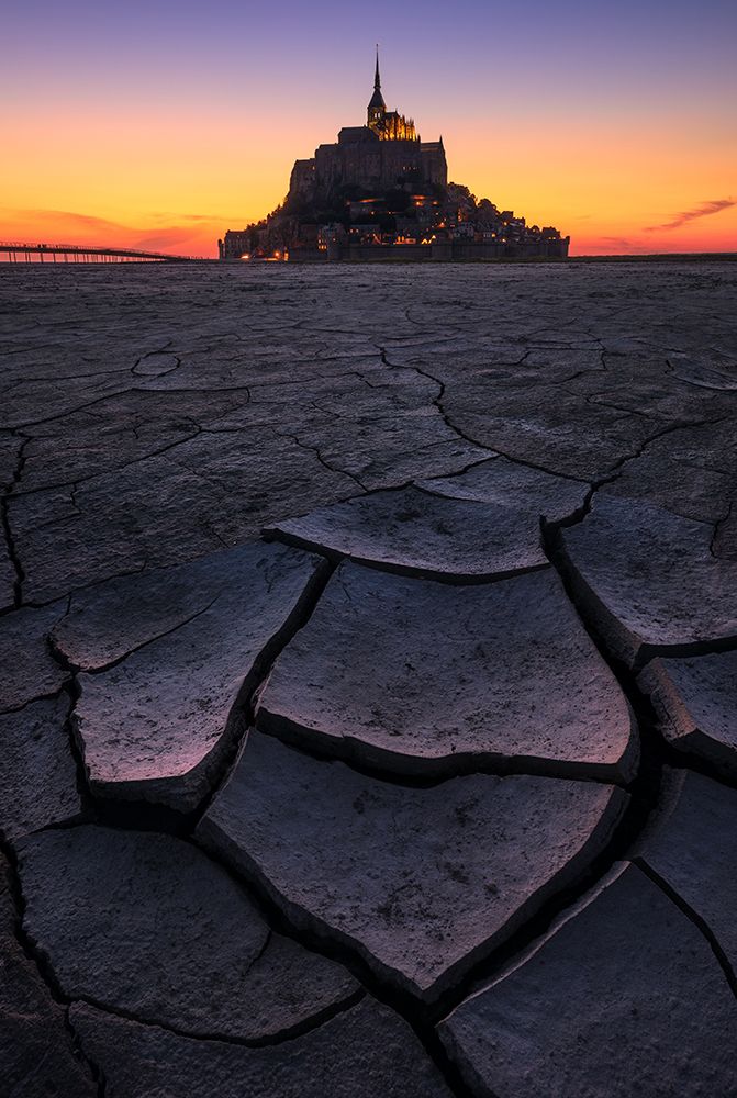 Le Mont Saint Michel - Sunset art print by Daniel Gastager for $57.95 CAD