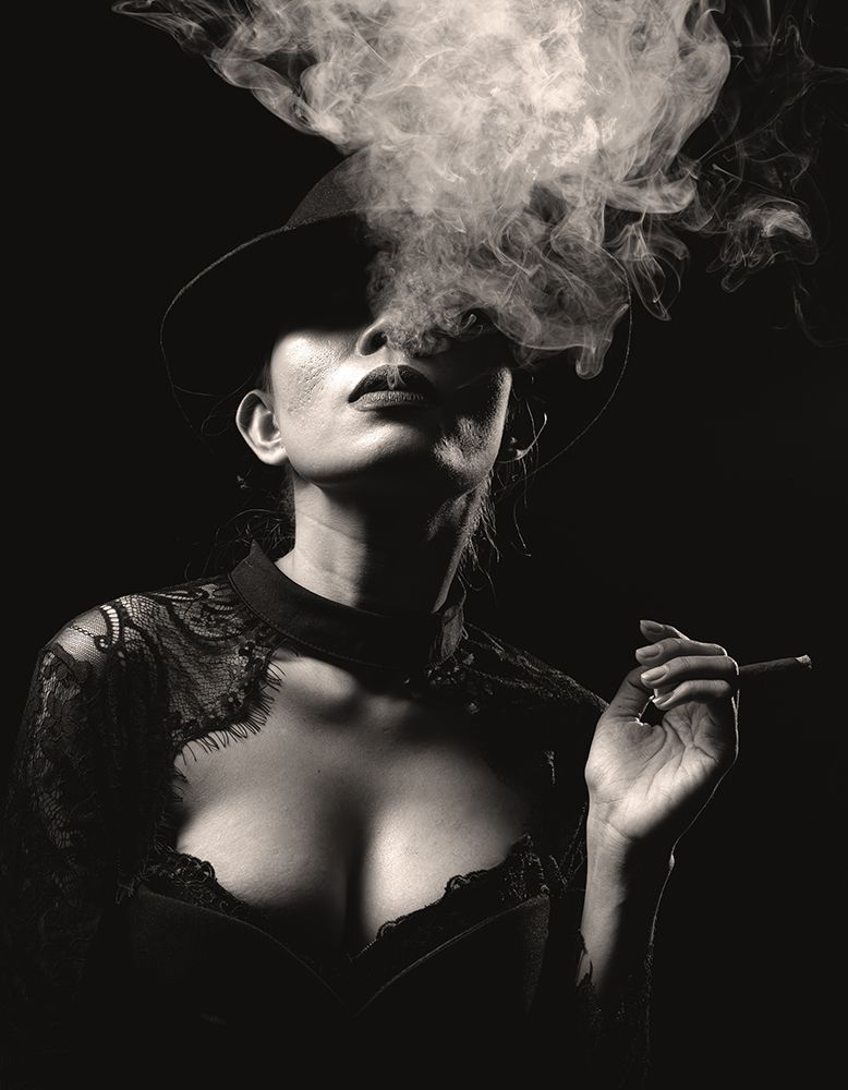 Smoking Lady art print by Magdalena Fifi for $57.95 CAD