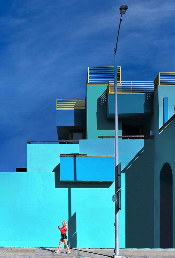 Blue On Blue - Downtown Los Angeles art print by Arnon Orbach for $57.95 CAD